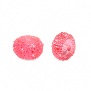 Resin Perlen Rondell 6mm Coral pink