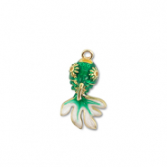 Eco-brass&reg; (nachaltiges Messing) Anh&auml;nger Fisch Gold-green-white