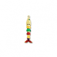 Eco-brass&reg; (nachaltiges Messing) Anh&auml;nger Fisch Gold-multicolour