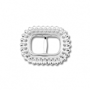 Stainless Steel - Rostfrei Stahl Schmuckzubeh&ouml;r Zwischenst&uuml;ck Oval Silver