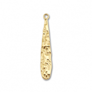 Stainless Steel - Rostfrei Stahl Anh&auml;nger Tropfenform Gold