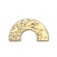 Stainless Steel - Rostfrei Stahl Anh&auml;nger / Zwischenst&uuml;ck Bogen Gold