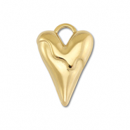 Stainless Steel - Rostfrei Stahl Anh&auml;nger Herz Gold
