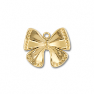 Stainless Steel - Rostfrei Stahl Anh&auml;nger Schmetterling Gold