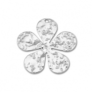 Stainless Steel - Rostfrei Stahl Anh&auml;nger Blume Silver