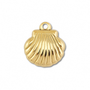 Stainless Steel - Rostfrei Stahl Anh&auml;nger Muschel Gold