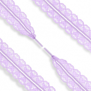 Trendy Schn&uuml;rsenkel mit Herzkante Purple