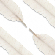 Trendy Schn&uuml;rsenkel Organza Beige