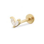 Ohrpiercing aus Stainless Steel - Rostfreiem Stahl Blatt Gold