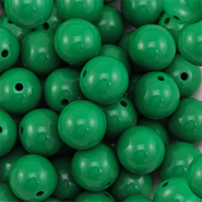 14 mm DQ Acrylperlen Dark green