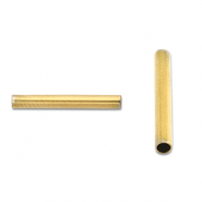 Stainless Steel - Rostfrei Stahl Perlen Tube 12mm Gold