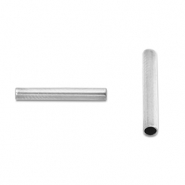 Stainless Steel - Rostfrei Stahl Perlen Tube 9mm Silver