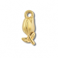 Stainless Steel - Rostfrei Stahl Anh&auml;nger Tulpe Gold