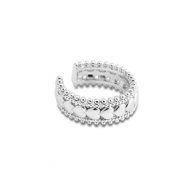Ohrringe aus Stainless Steel - Rostfreiem Stahl Ear Cuff Herz Silver