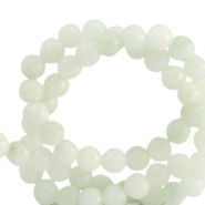 Naturstein Perlen Marmor 4mm Off white-green