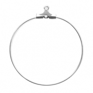 Stainless Steel - Rostfrei Stahl Schmuckzubeh&ouml;r Ohrringe Creolen H&auml;nger Silver