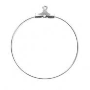 Stainless Steel - Rostfrei Stahl Schmuckzubeh&ouml;r Ohrringe Creolen H&auml;nger Silver