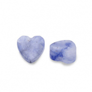 Naturstein Perlen Sodalith Herz Dark blue