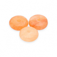 Naturstein Perlen Quarz Rondell Orange