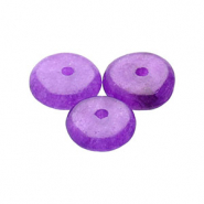 Naturstein Perlen Quarz Rondell Purple