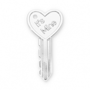 Statement-Anh&auml;nger Schl&uuml;ssel Herz "It's mine" Silver