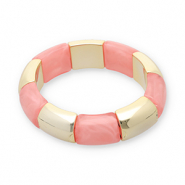Resin-Armb&auml;nder Gold-pink