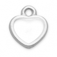 Stainless Steel - Rostfrei Stahl Anh&auml;nger Herz Silver-white