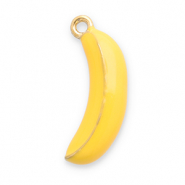 Stainless Steel - Rostfrei Stahl Anh&auml;nger Banane Gold-yellow