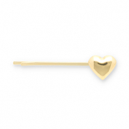 Haarschmuck Haarklammer Herz Gold