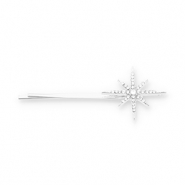 Haarschmuck Haarklammer Stern mit Strass Silver-transparent