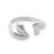 Ringe aus Stainless Steel - Rostfreiem Stahl Herzen Silver