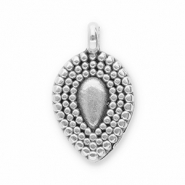 Metall Anh&auml;nger DQ Tropfenform Antik silber (Nickelfrei)