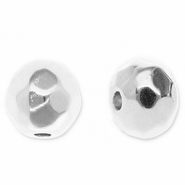 Metall Perlen DQ Facett Geschliffen 4mm Antik silber (Nickelfrei)