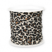 Gestepptes Elastisches Band Leopard Camel brown-black