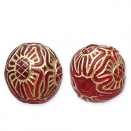 12 mm Acrylperlen Rund Red-gold