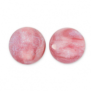 6 mm Acrylperlen mit Glitzer Pink-turquoise