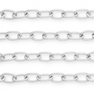 Aluminium Schmuckzubeh&ouml;r Gliederkette Ankerkette Silver