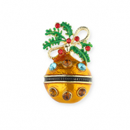 Broschen Kristbaumkugel Gold-multicolour