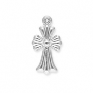 Stainless Steel - Rostfrei Stahl Anh&auml;nger Kreuz Silver