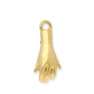 Stainless Steel - Rostfrei Stahl Anh&auml;nger Hand Gold