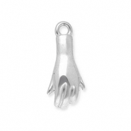 Stainless Steel - Rostfrei Stahl Anh&auml;nger Hand Silver