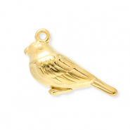 Stainless Steel - Rostfrei Stahl Anh&auml;nger Vogel Gold
