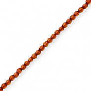 Glas Top Facett Perlen Brown