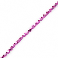 Glas Top Facett Perlen Metallic fuchsia pink