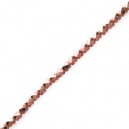 Glas Top Facett Perlen Metallic vintage pink