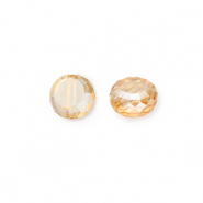 Glas Top Facett Perlen Peachy beige-pearl shine coating