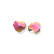 Fashion Facett Perlen Herz Silver-AB coating