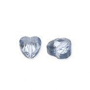 Fashion Facett Perlen Herz Blue-pearl shine coating