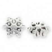Metall Perlen DQ Schneeflocke Antik silber (Nickelfrei)