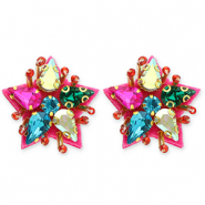 Trendy Ohrringe / Ohrstecker Stern Multicolour